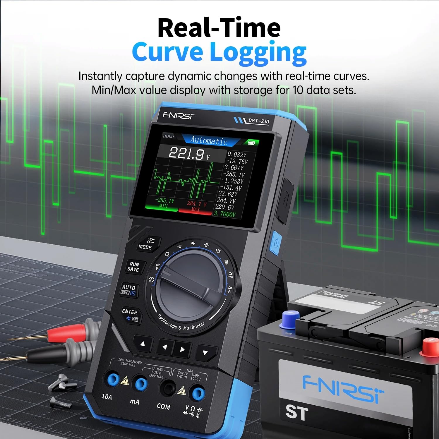 FNIRSI DST-210 and DST-201 3-in-1 Digital Multimeter Oscilloscope